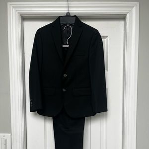 Boys size 8R two-piece black suit